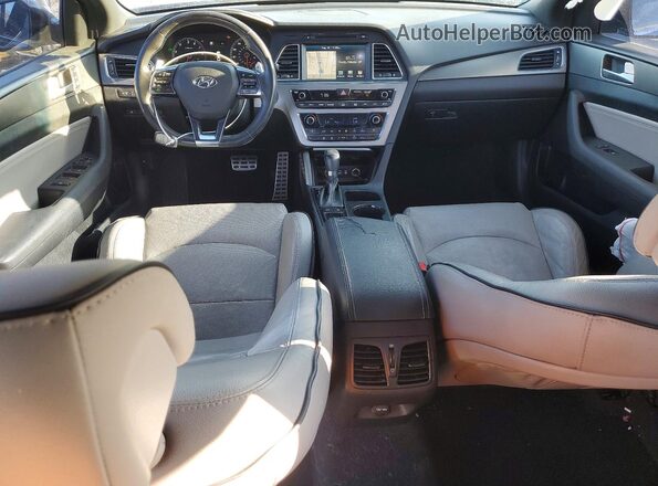 5NPE34AB8HH520434 2017 HYUNDAI SONATA Blue წინა პანელის ხედი