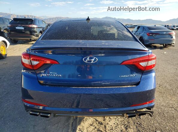 5NPE34AB8HH520434 2017 HYUNDAI SONATA Blue უკანა ხედი