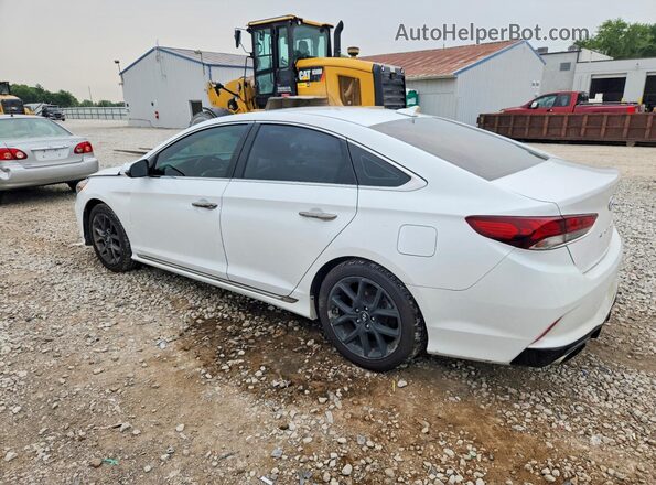 5NPE34AB8JH658142 2018 HYUNDAI SONATA White Tył lewy