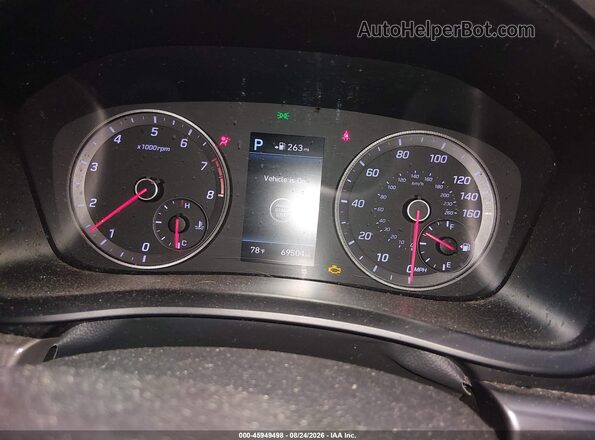 5NPE34AB9KH762575 2019 HYUNDAI SONATA Белый Вид задних сидений