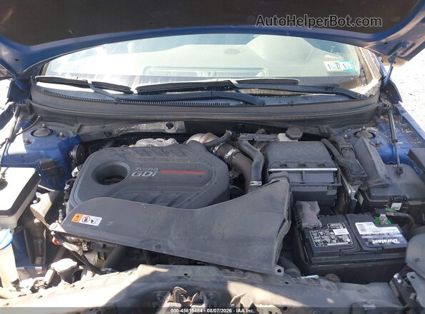 5NPE34ABXHH513503 2017 HYUNDAI SONATA Blue Հետևի տեսք