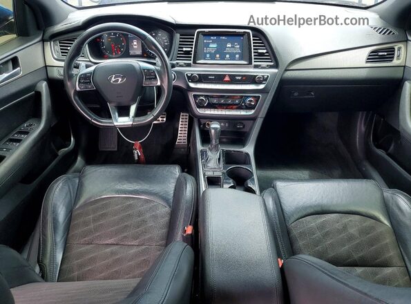 5NPE34ABXJH618483 2018 HYUNDAI SONATA Blue Vista del salpicadero