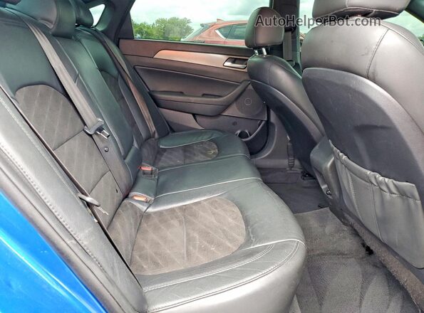 5NPE34ABXJH618483 2018 HYUNDAI SONATA Blue Vista de los asientos traseros