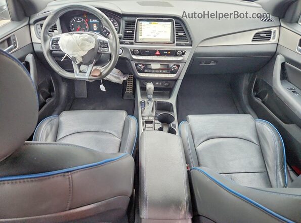 5NPE34ABXJH637566 2018 HYUNDAI SONATA Silver Առջևի վահանակի տեսք