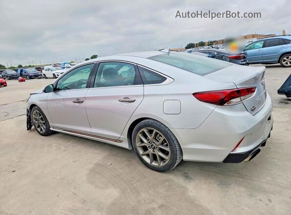 5NPE34ABXJH637566 2018 HYUNDAI SONATA Silver Հետևի ձախ