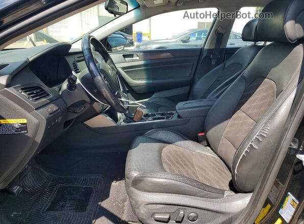 5NPE34AF0GH273119 2016 HYUNDAI SONATA Black Front interior view