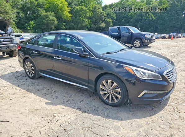 5NPE34AF0GH273119 2016 HYUNDAI SONATA Black Front right