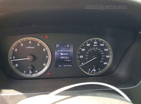 5NPE34AF0GH273119 2016 HYUNDAI SONATA Black Instrument cluster view