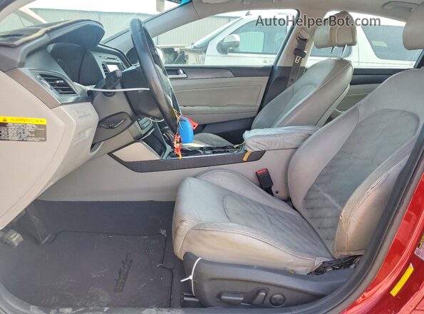 5NPE34AF0GH348482 2016 HYUNDAI SONATA Burgundy Вид салону спереду
