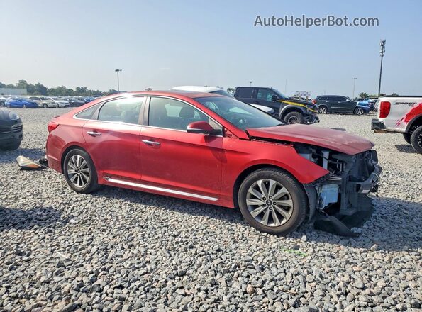5NPE34AF0GH348482 2016 HYUNDAI SONATA Burgundy Передня права чверть