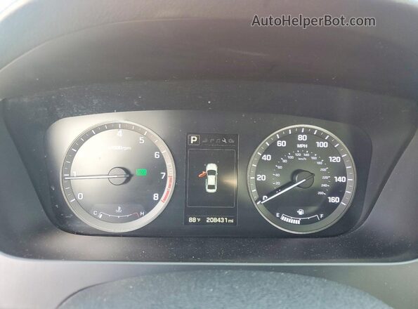 5NPE34AF0GH348482 2016 HYUNDAI SONATA Burgundy Вид щитка приладів