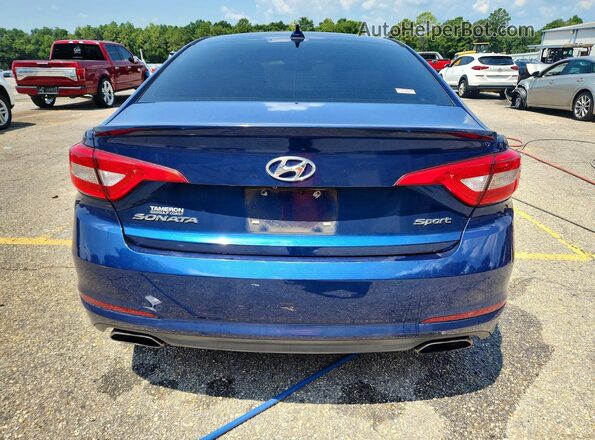 5NPE34AF0GH349986 2016 HYUNDAI SONATA Blue უკანა ხედი