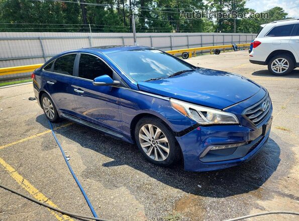 5NPE34AF0GH349986 2016 HYUNDAI SONATA Blue წინა მარჯვენა