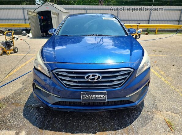 5NPE34AF0GH349986 2016 HYUNDAI SONATA Blue წინა ხედი