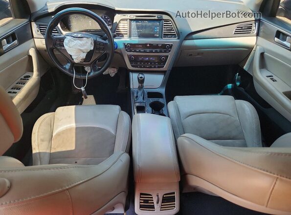 5NPE34AF0GH349986 2016 HYUNDAI SONATA Blue წინა პანელის ხედი