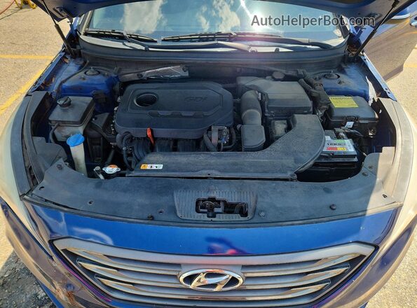 5NPE34AF0GH349986 2016 HYUNDAI SONATA Blue უკანა სალონის ხედი