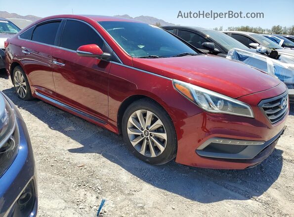 5NPE34AF0GH416344 2016 HYUNDAI SONATA Burgundy Delantero derecho