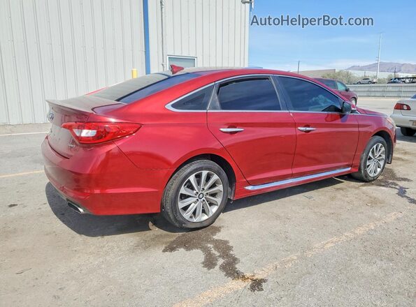 5NPE34AF0GH416344 2016 HYUNDAI SONATA Burgundy Trasero derecho