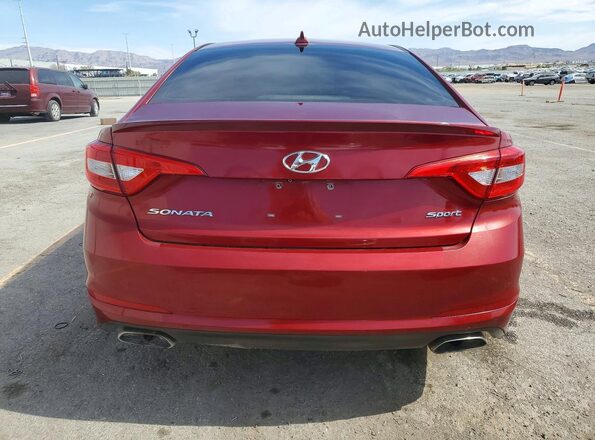 5NPE34AF0GH416344 2016 HYUNDAI SONATA Burgundy Vista trasera