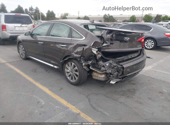 5NPE34AF0HH460720 2017 HYUNDAI SONATA Dark Brown Trasero izquierdo