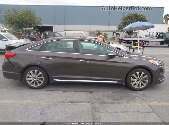 5NPE34AF0HH460720 2017 HYUNDAI SONATA Dark Brown Vista interior de 360 grados
