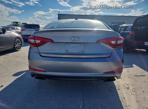 5NPE34AF0HH505221 2017 HYUNDAI SONATA Gray უკანა ხედი