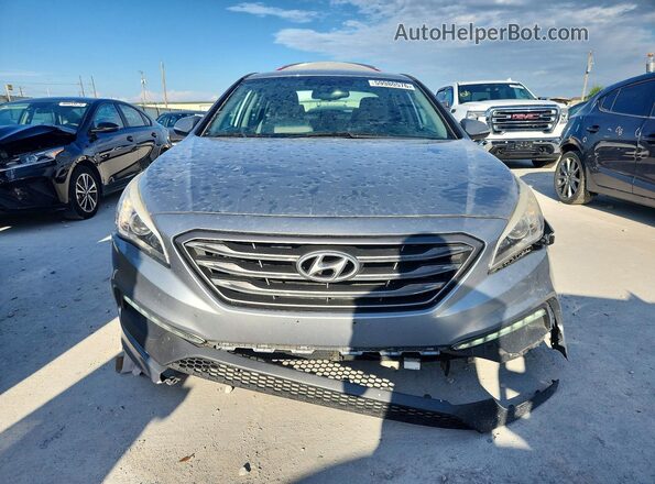5NPE34AF0HH505221 2017 HYUNDAI SONATA Gray წინა ხედი