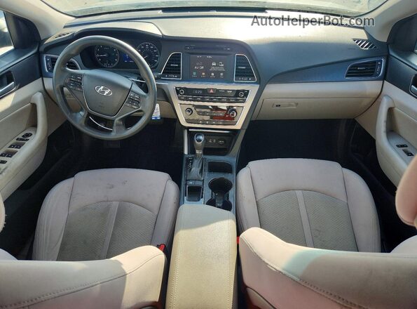 5NPE34AF0HH505221 2017 HYUNDAI SONATA Gray წინა პანელის ხედი