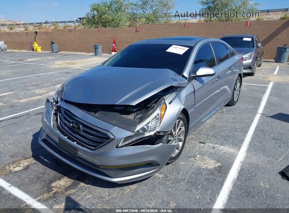5NPE34AF0HH513187 2017 HYUNDAI SONATA Серебряный Передняя левая четверть