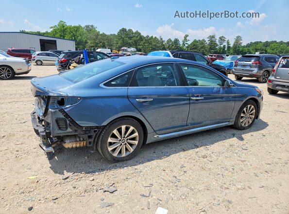 5NPE34AF0HH518874 2017 HYUNDAI SONATA Синий Задняя правая четверть