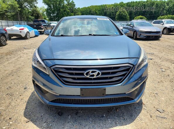 5NPE34AF0HH518874 2017 HYUNDAI SONATA Синий Вид спереди