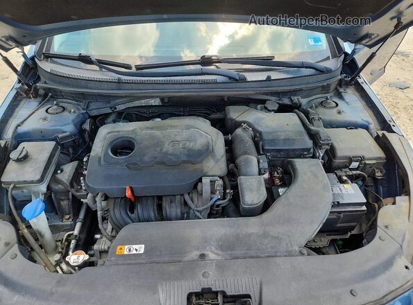 5NPE34AF0HH518874 2017 HYUNDAI SONATA Синий Вид задней части салона
