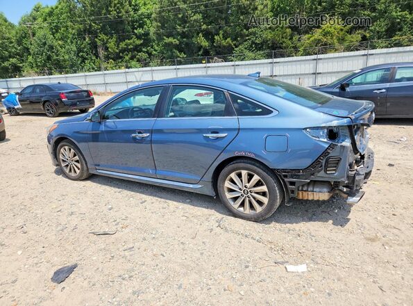 5NPE34AF0HH518874 2017 HYUNDAI SONATA Синий Задняя левая четверть