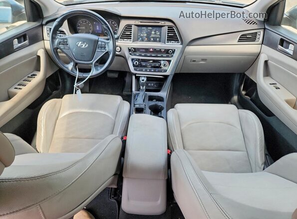 5NPE34AF0HH518874 2017 HYUNDAI SONATA Синий Вид панели приборов