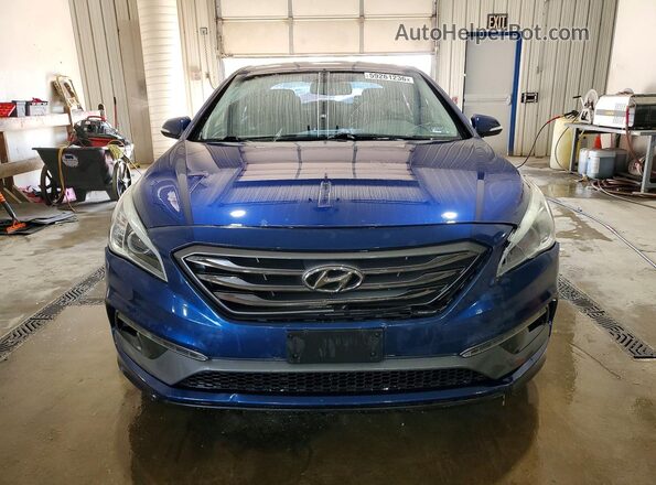 5NPE34AF0HH553009 2017 HYUNDAI SONATA Blue Դիմացի տեսք