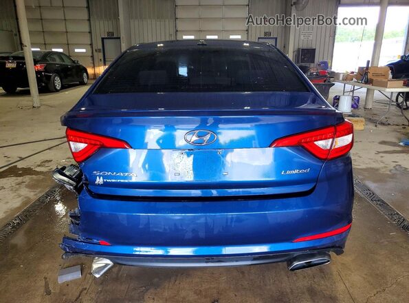 5NPE34AF0HH553009 2017 HYUNDAI SONATA Blue Հետևի տեսք