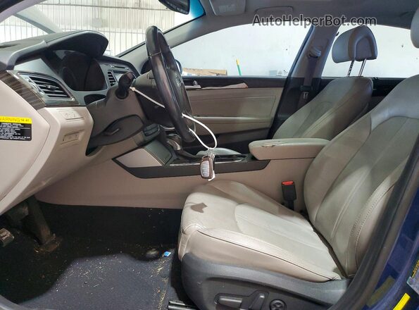5NPE34AF0HH553009 2017 HYUNDAI SONATA Blue Սալոնի դիմացի տեսք
