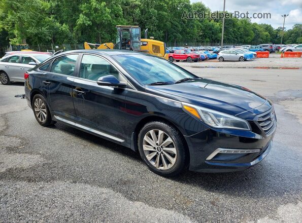 5NPE34AF0HH554760 2017 HYUNDAI SONATA Black წინა მარჯვენა