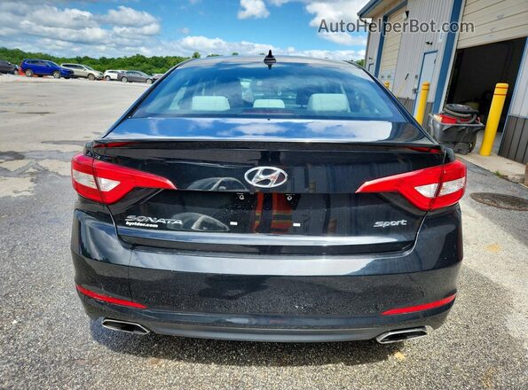 5NPE34AF0HH554760 2017 HYUNDAI SONATA Black უკანა ხედი