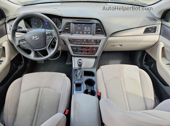 5NPE34AF0HH554760 2017 HYUNDAI SONATA Black წინა პანელის ხედი