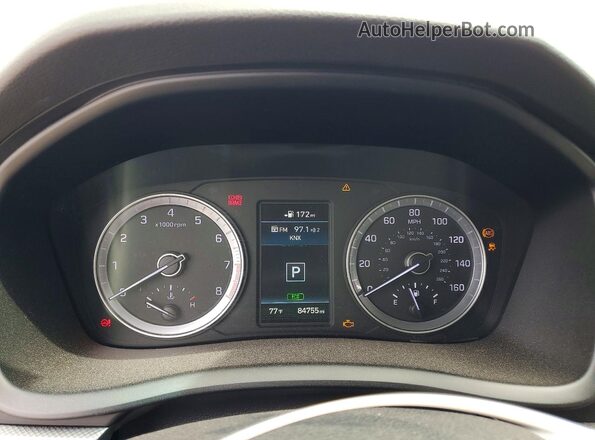 5NPE34AF0JH597338 2018 HYUNDAI SONATA Silver Widok zestawu wskaźników