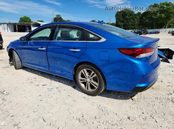 5NPE34AF0JH618317 2018 HYUNDAI SONATA Blue Задня ліва чверть