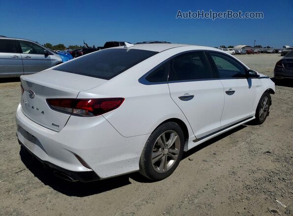 5NPE34AF0JH654119 2018 HYUNDAI SONATA White Задня права чверть
