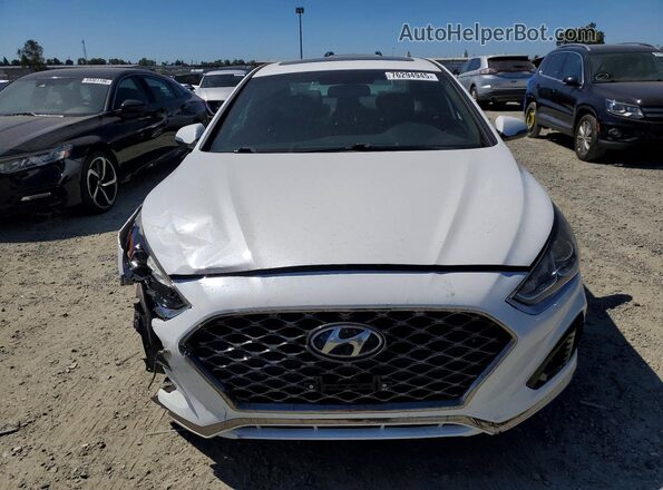 5NPE34AF0JH654119 2018 HYUNDAI SONATA White Вид спереду