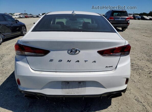 5NPE34AF0JH654119 2018 HYUNDAI SONATA White Вид ззаду
