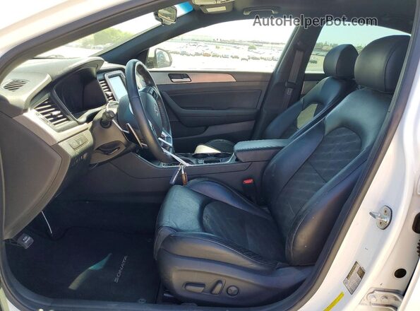 5NPE34AF0JH654119 2018 HYUNDAI SONATA White Вид салону спереду