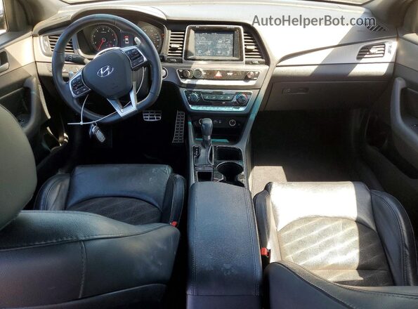 5NPE34AF0JH654119 2018 HYUNDAI SONATA White Вид панелі приладів