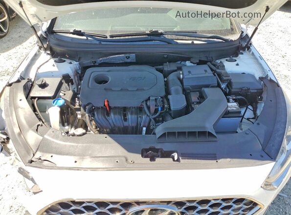 5NPE34AF0JH654119 2018 HYUNDAI SONATA White Вид задньої частини салону