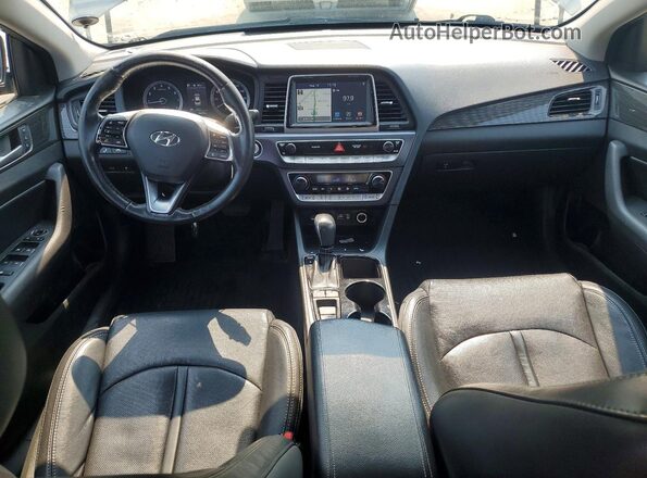 5NPE34AF0JH709510 2018 HYUNDAI SONATA Charcoal წინა პანელის ხედი