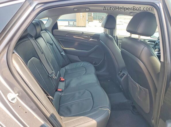 5NPE34AF0JH709510 2018 HYUNDAI SONATA Charcoal უკანა სავარძლების ხედი